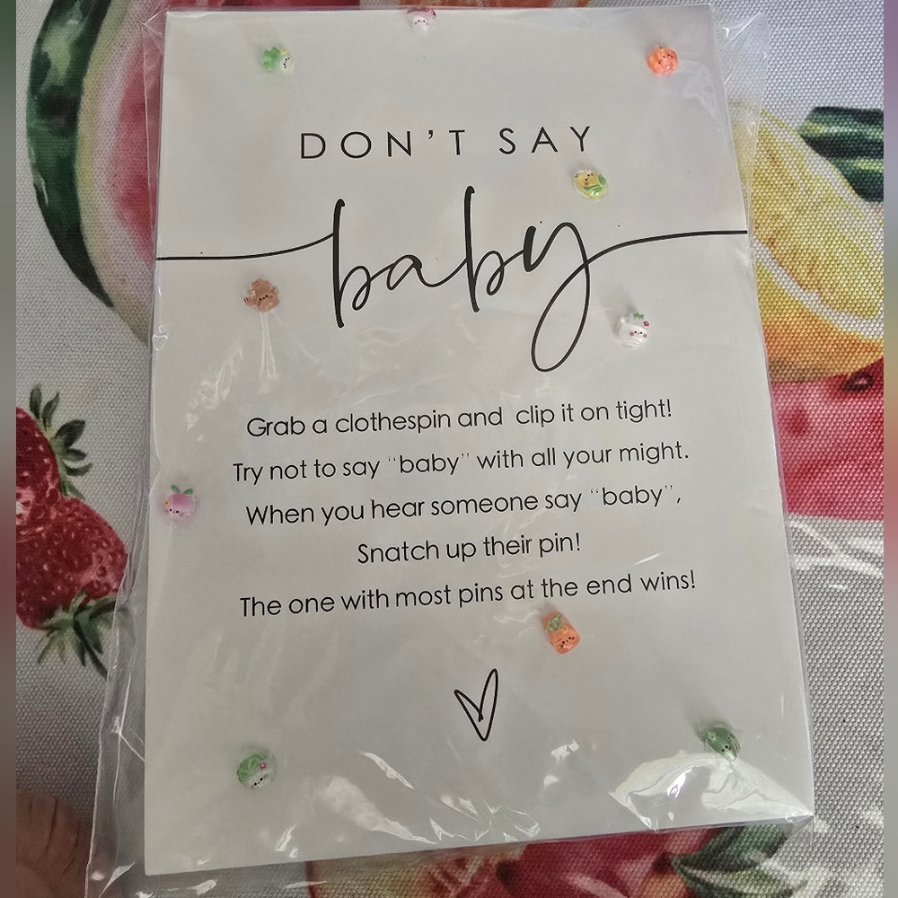Don't Say Baby Game Card And Clip Set